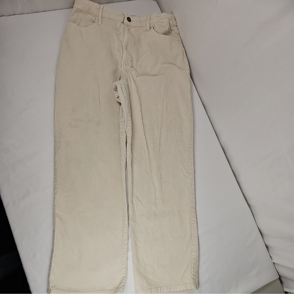 Hollister Women's 13R W31 Cream Corduroy Ultra High Rise Wide Leg Pants